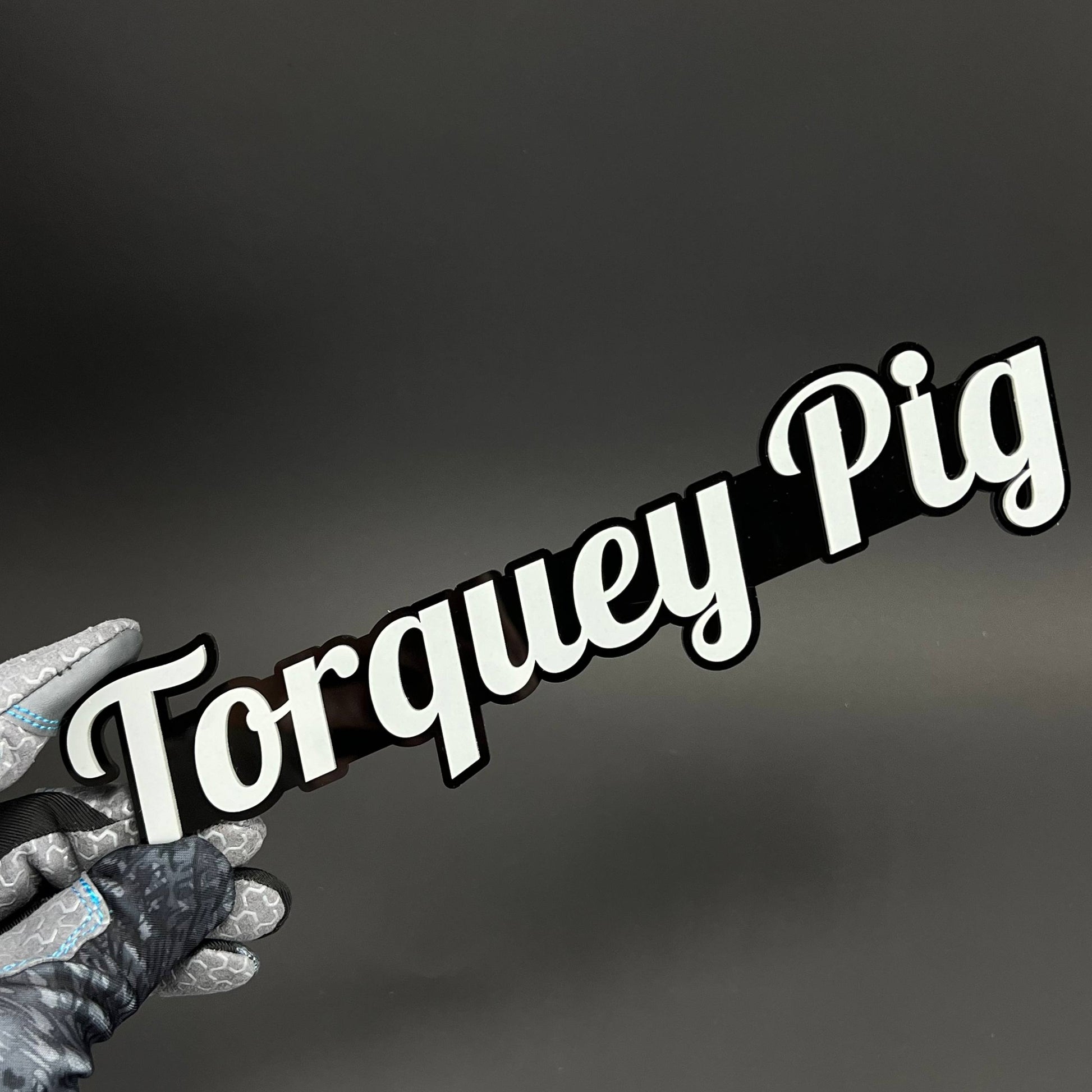 1PC Torquey Pig 3D Acrylic Badge - Car Truck Emblem Fender Sticker