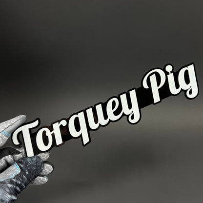 1PC Torquey Pig 3D Acrylic Badge - Car Truck Emblem Fender Sticker