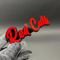 1PC Red Calf 3D Acrylic Badge - Car Truck Emblem Fender Tailgate Trunk Sticker
