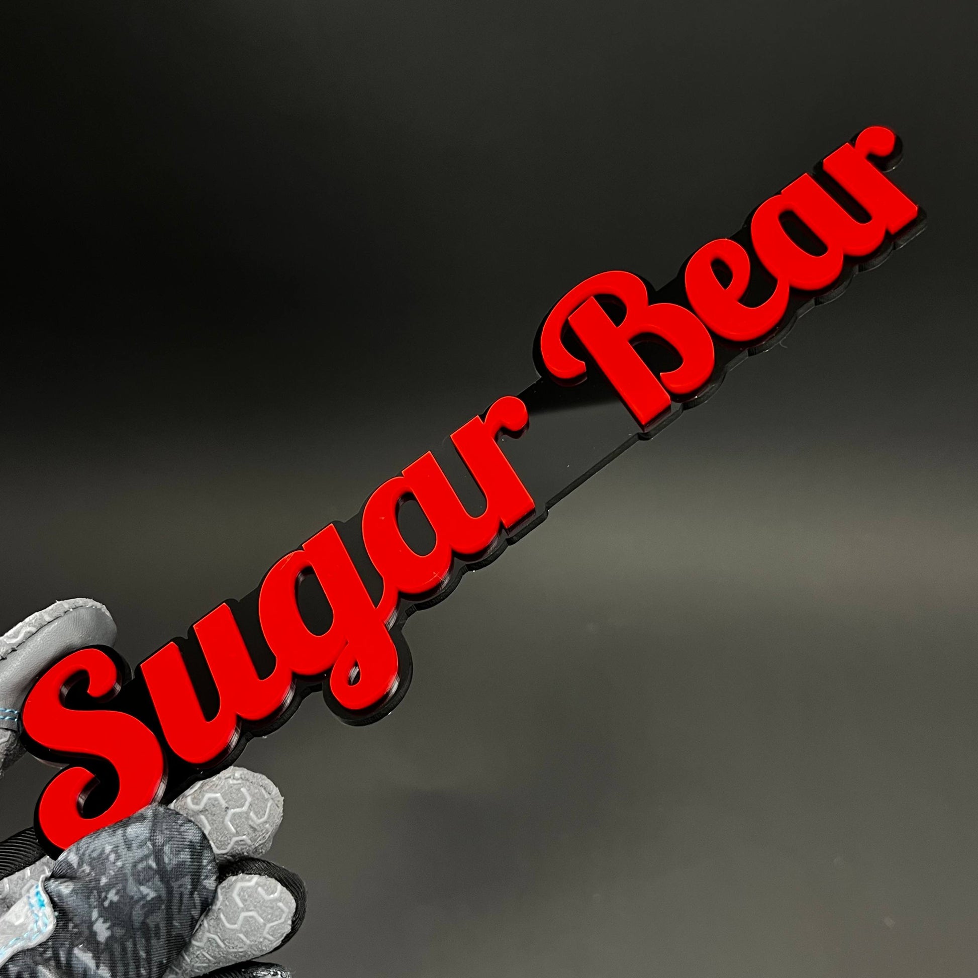 1PC Sugar Bear 3D Acrylic Badge - Car Truck Emblem Fender Tailgate Trunk Sticker