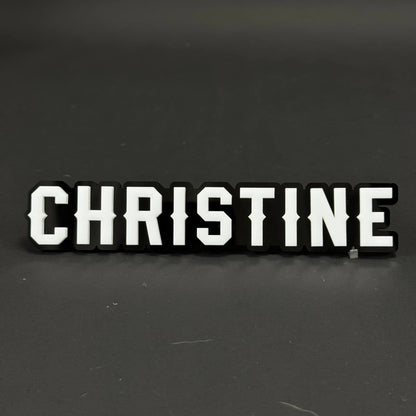 1PC CHRISTINE 3D Acrylic Badge - Car Truck Emblem Fender Tailgate Trunk Sticker