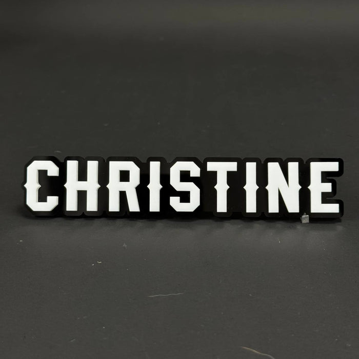 1PC CHRISTINE 3D Acrylic Badge - Car Truck Emblem Fender Tailgate Trunk Sticker