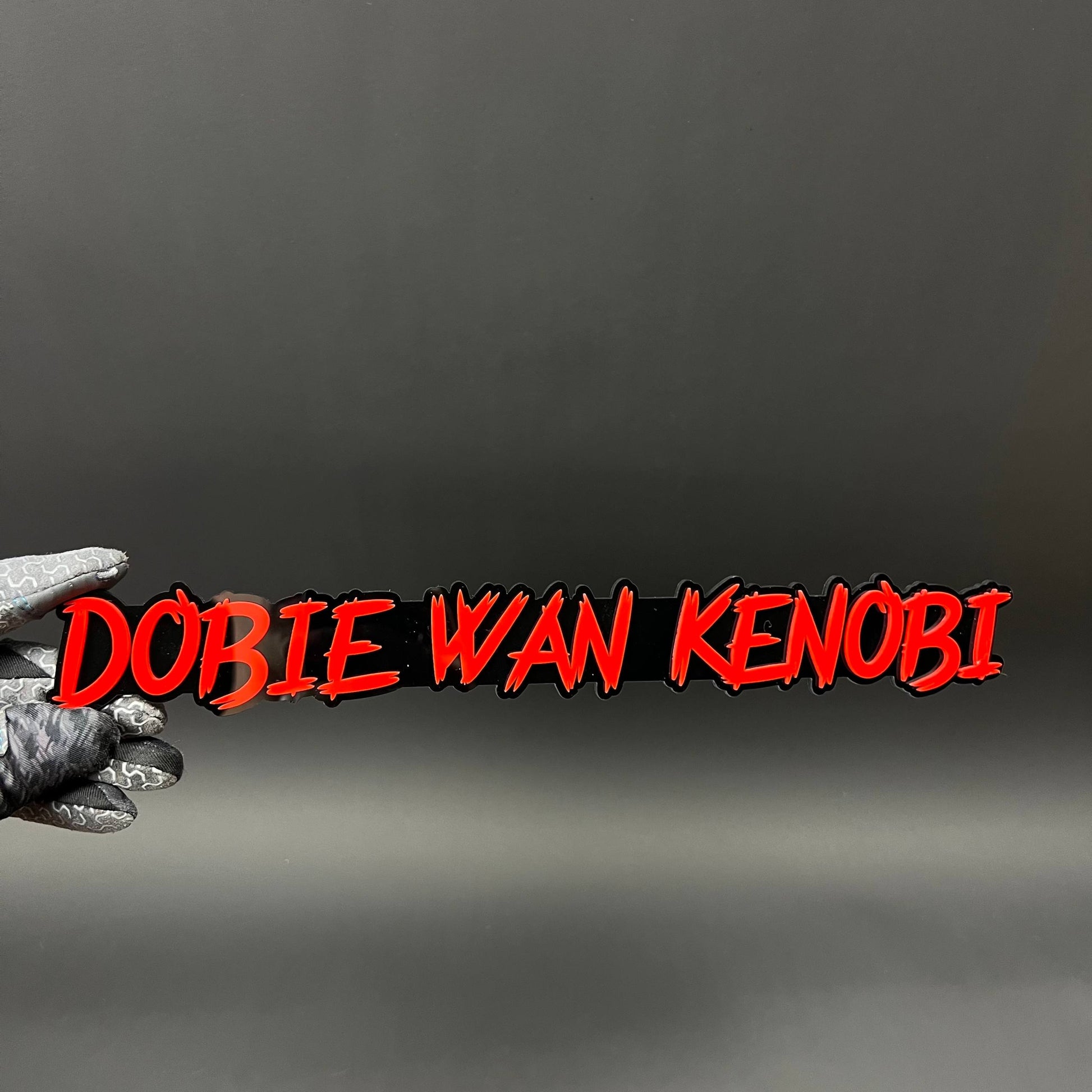 1PC DOBIE WAN KENOBI 3D Acrylic Badge - Car Truck Emblem Fender Sticker