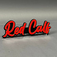 1PC Red Calf 3D Acrylic Badge - Car Truck Emblem Fender Tailgate Trunk Sticker