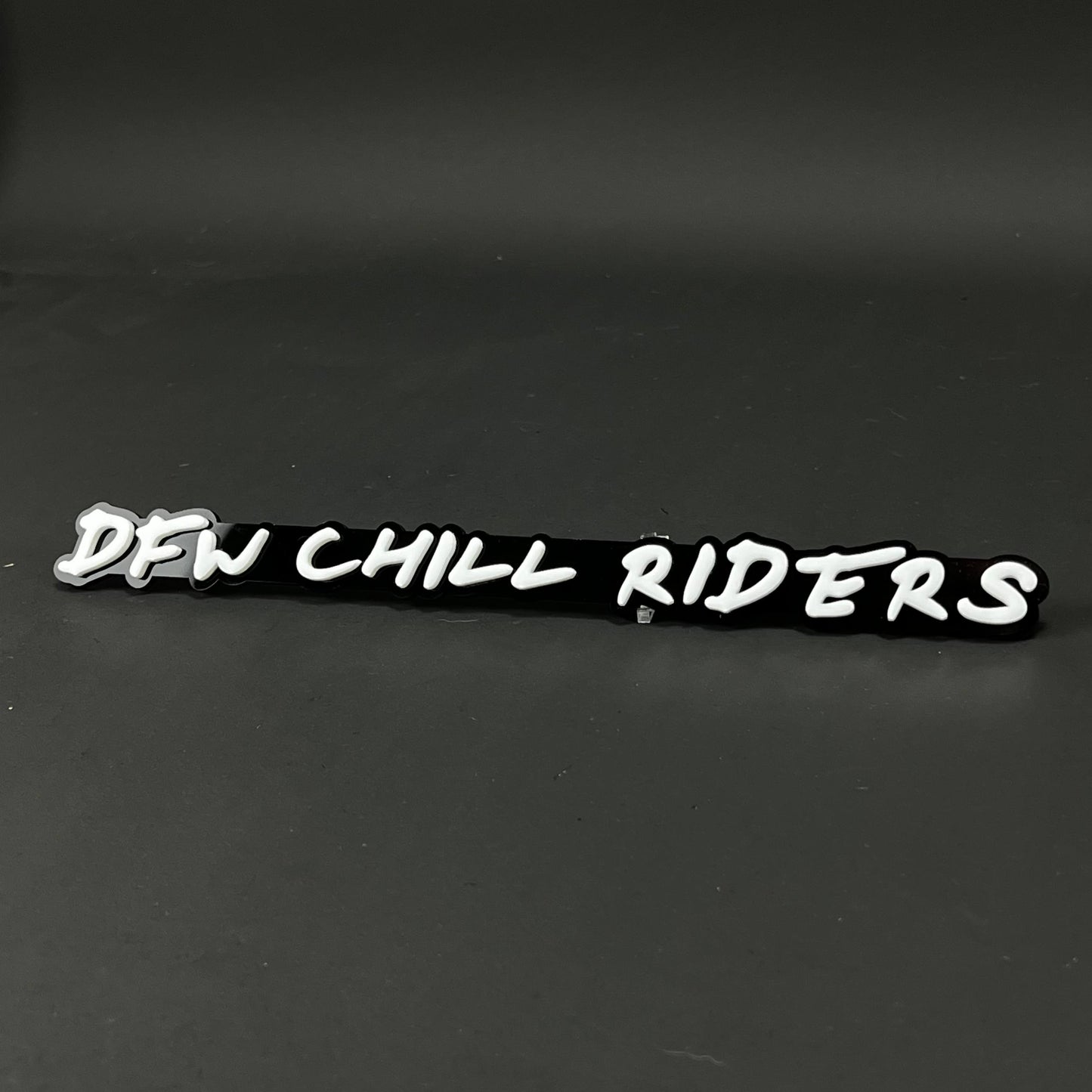 1PC DFW CHILL RIDERS 3D Acrylic Badge - Car Truck Emblem Fender Sticker