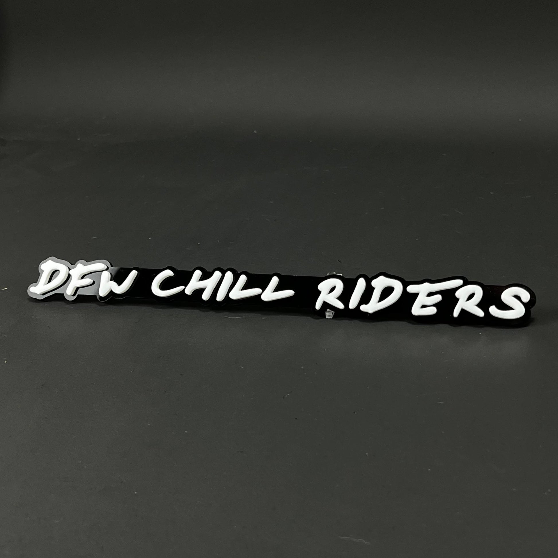 1PC DFW CHILL RIDERS 3D Acrylic Badge - Car Truck Emblem Fender Sticker