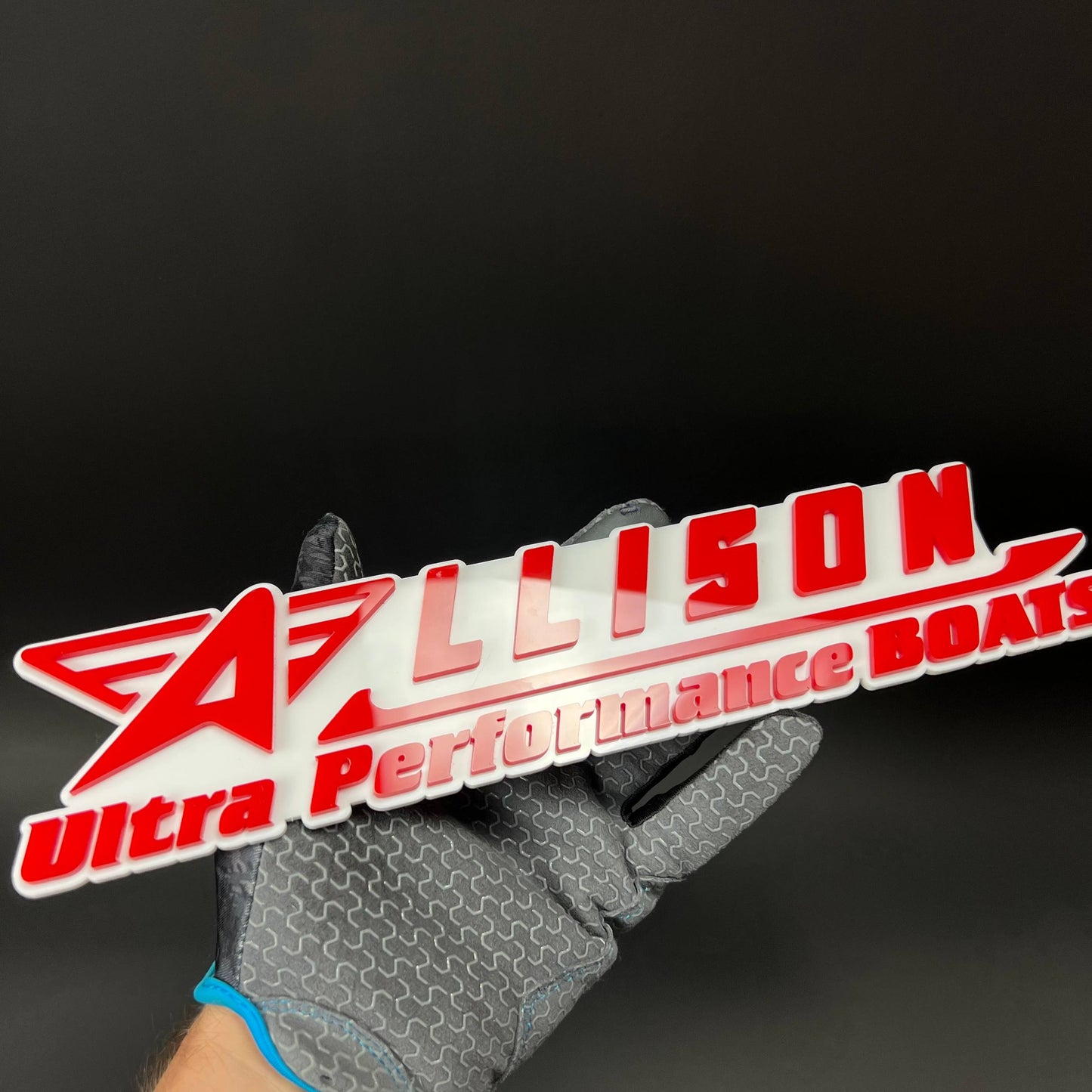 1PC ALLISON Ultra Performance BOATS 3D Acrylic Car Badge - Fender Emblem