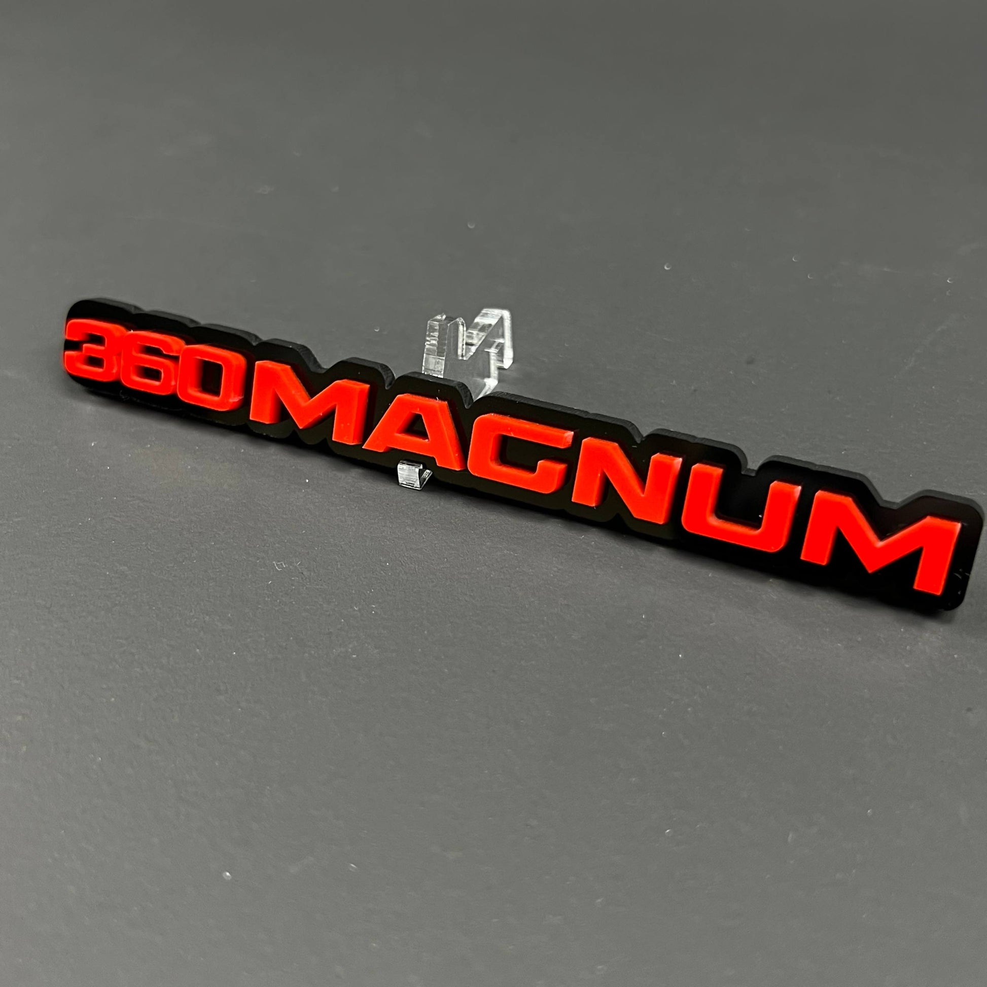 1PC 360MAGNUM 3D Acrylic Badge - Car Truck Emblem Fender Tailgate Trunk Sticker