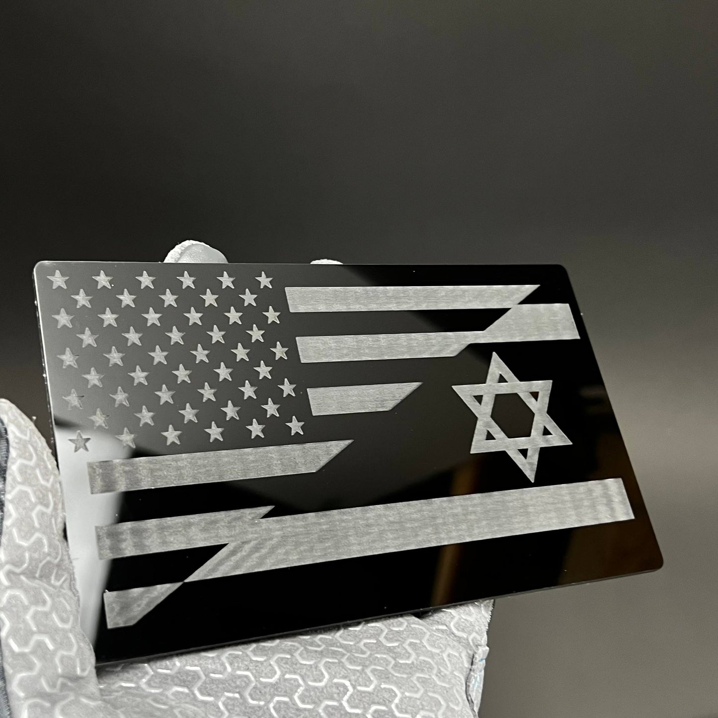 1PC USA Israel Flag 3D Acrylic Badge - Car Truck Emblem Fender Sticker