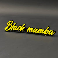 1PC Black mamba 3D Acrylic Badge - Car Truck Emblem Fender Sticker