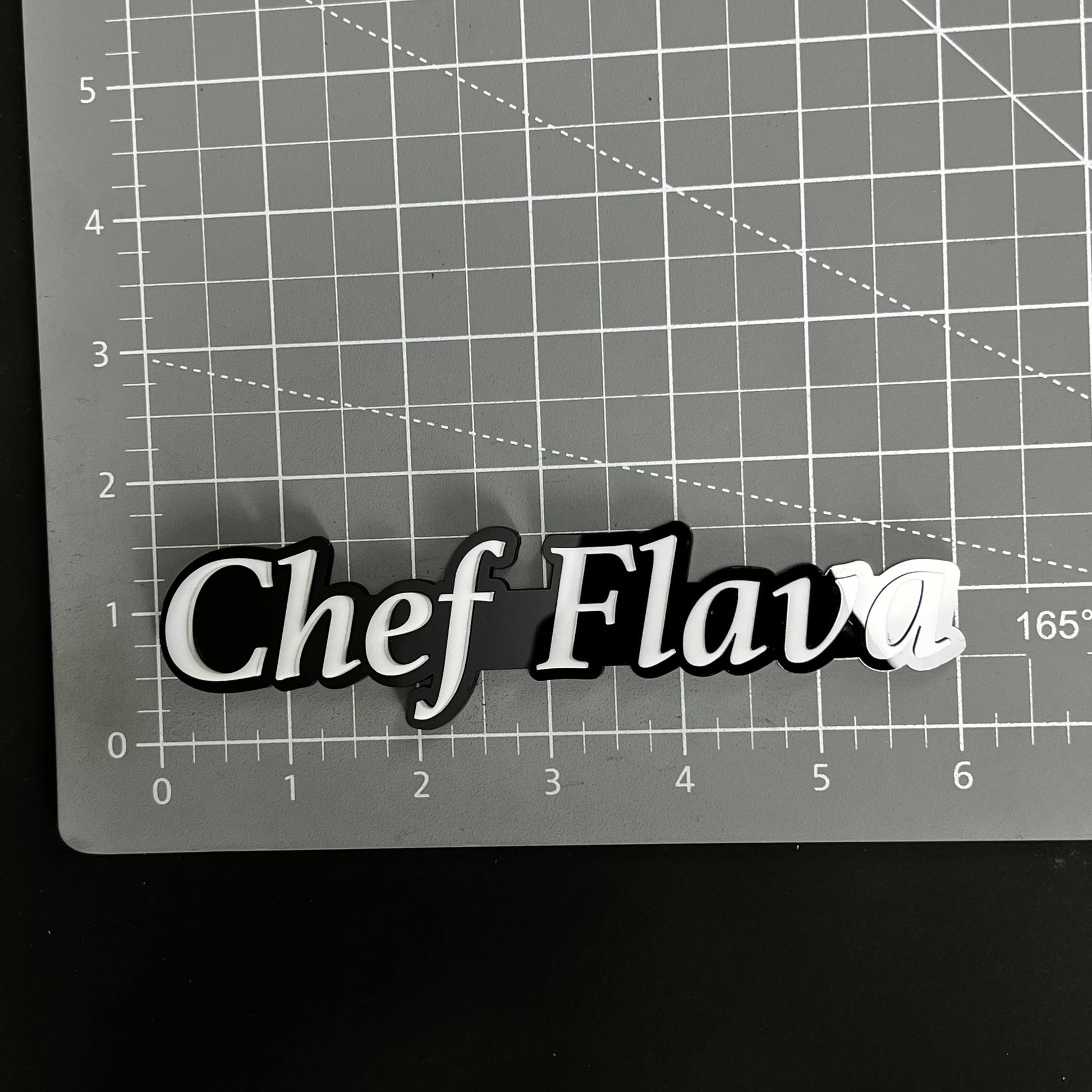 1PC Chef Flava 3D Acrylic Badge - Car Truck Emblem Fender Tailgate Trunk Sticker