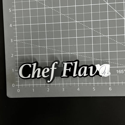 1PC Chef Flava 3D Acrylic Badge - Car Truck Emblem Fender Tailgate Trunk Sticker