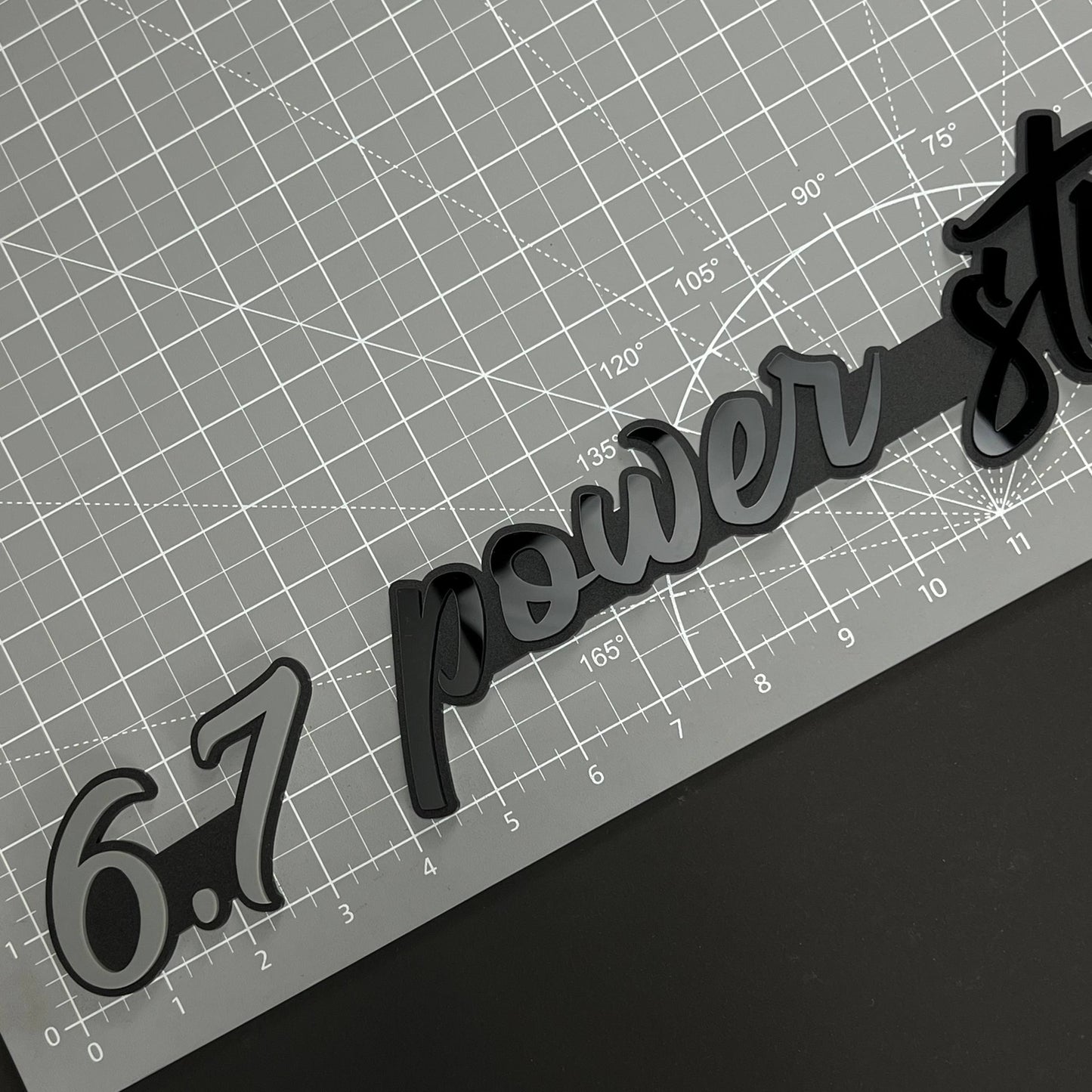 1PC 6.7 power stroke 3D Acrylic Badge - Car Truck Emblem Fender Sticker