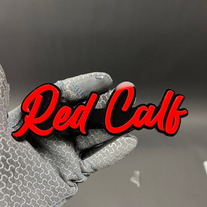 1PC Red Calf 3D Acrylic Badge - Car Truck Emblem Fender Tailgate Trunk Sticker
