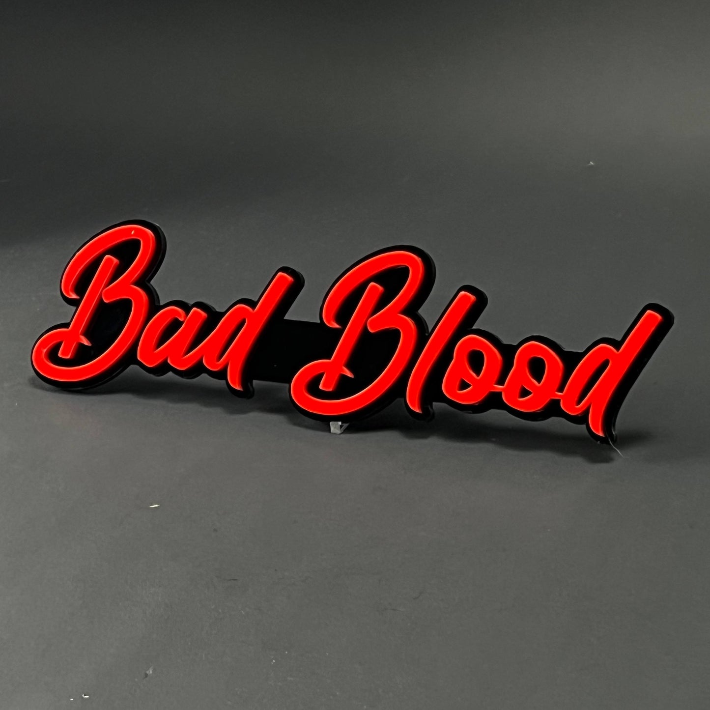 1PC Bad Blood 3D Acrylic Badge - Car Truck Emblem Fender Tailgate Trunk Sticker