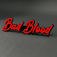 1PC Bad Blood 3D Acrylic Badge - Car Truck Emblem Fender Tailgate Trunk Sticker