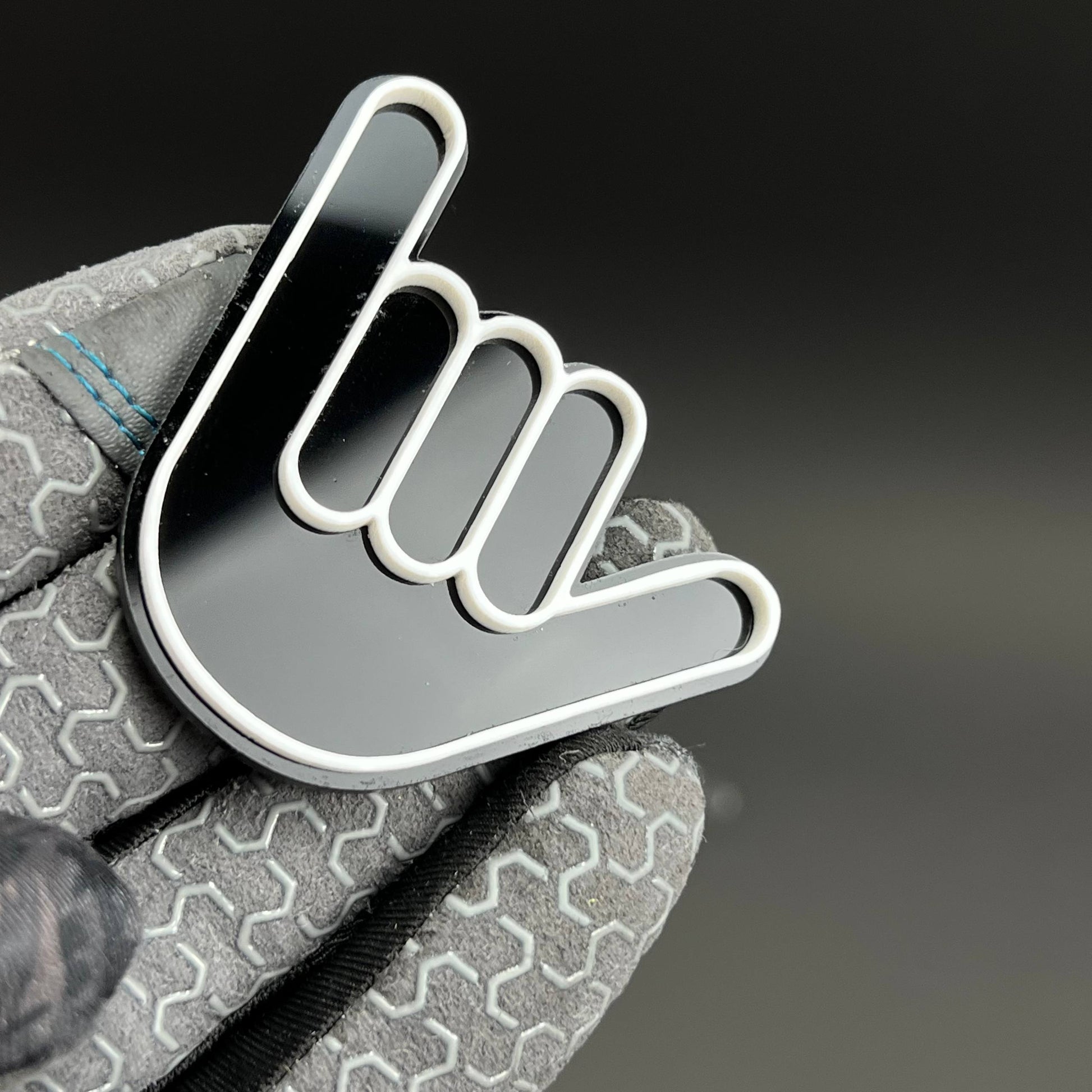 1PC Shaka Hand 3D Acrylic Badge - Car Truck Emblem Fender Tailgate Trunk Sticker