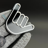 1PC Shaka Hand 3D Acrylic Badge - Car Truck Emblem Fender Tailgate Trunk Sticker