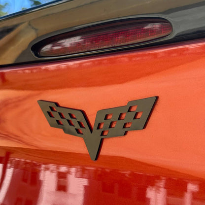 1PC Corvette Emblem 3D Acrylic Badge - Car Truck Emblem Fender Sticker