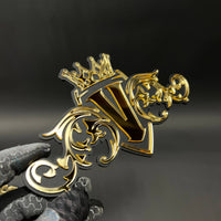 1PC V Crest 3D Acrylic Badge - Car Truck Emblem Fender Tailgate Trunk Sticker