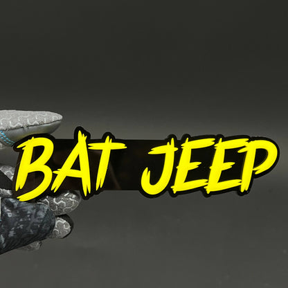 1PC BAT JEEP 3D Acrylic Badge - Car Truck Emblem Fender Tailgate Trunk Sticker