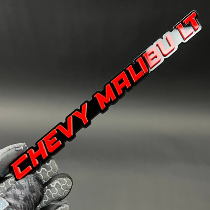 1PC CHEVY MALIBU LT 3D Acrylic Badge - Car Truck Emblem Fender Sticker
