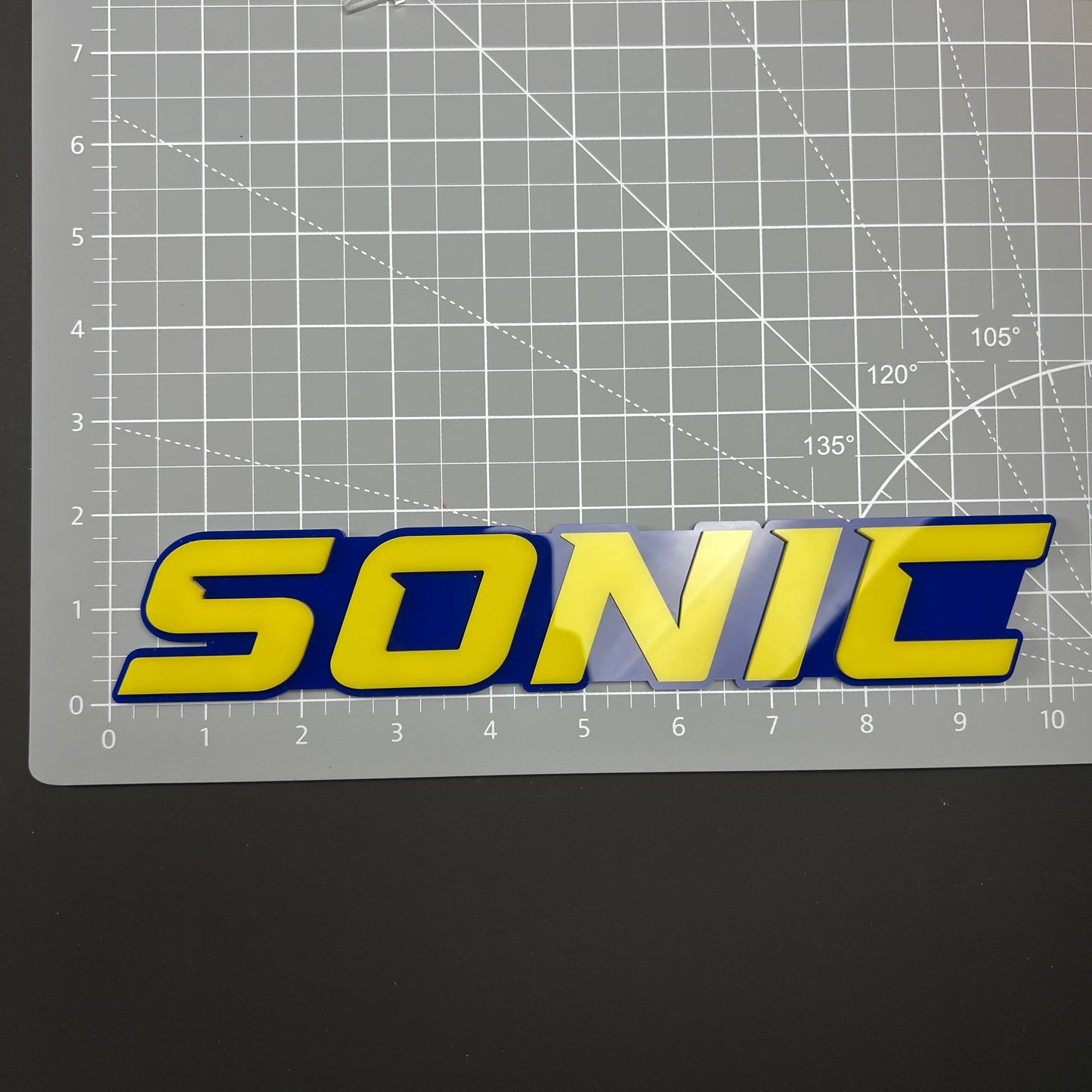 1PC SONIC (Yellow) 3D Acrylic Badge - Car Truck Emblem Fender Sticker