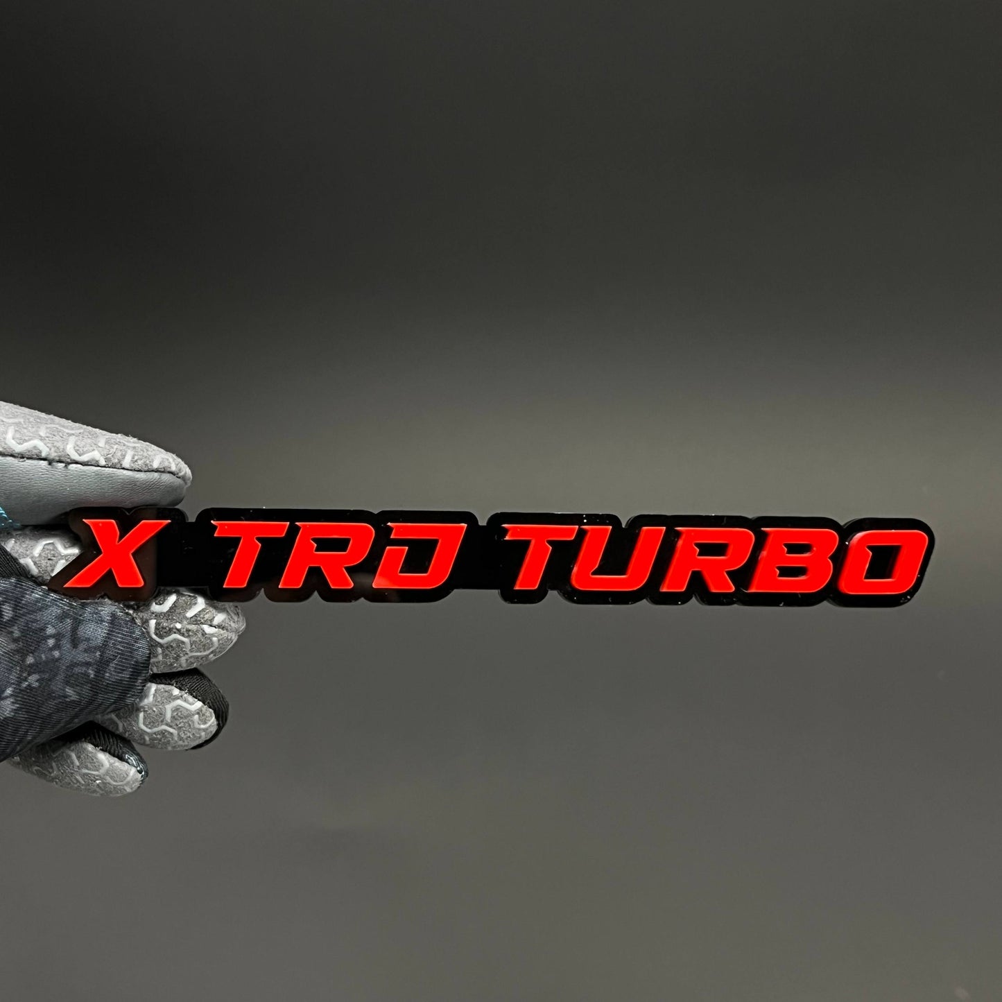 1PC X TRD TURBO 3D Acrylic Badge - Car Truck Emblem Fender Sticker