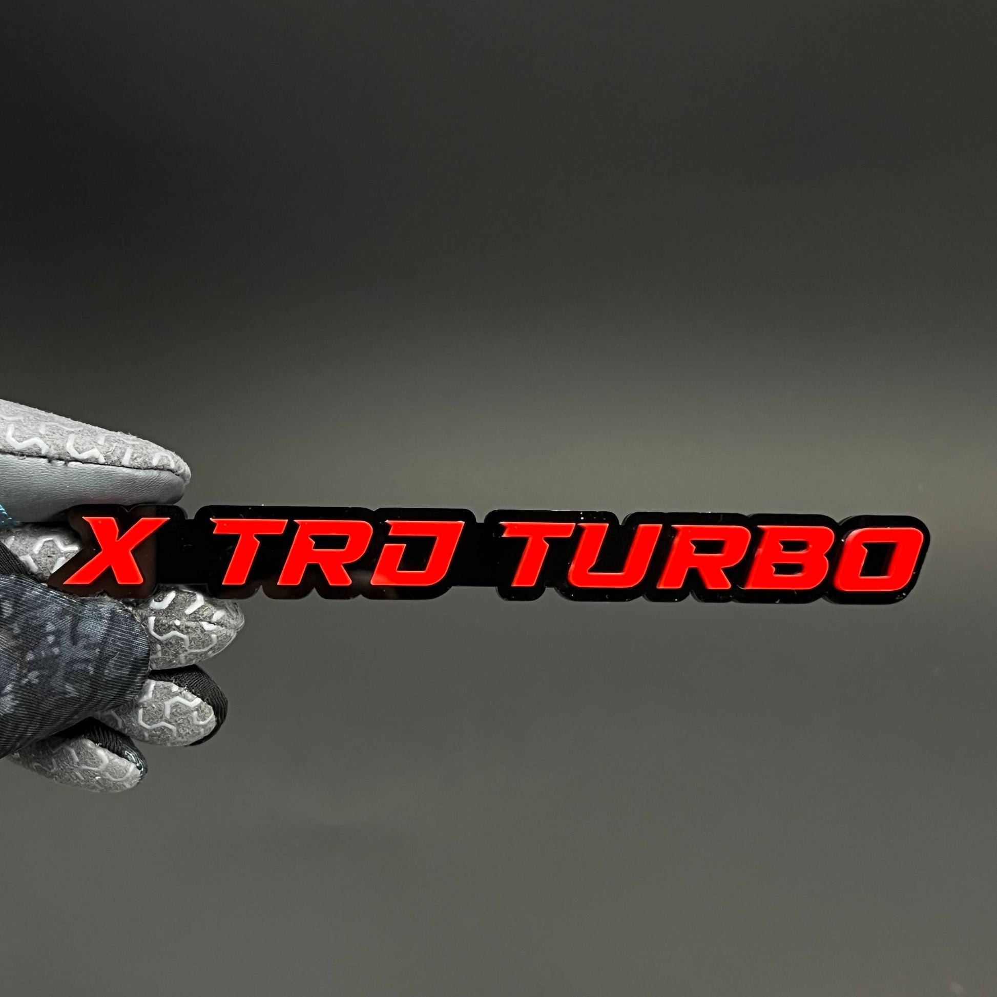 1PC X TRD TURBO 3D Acrylic Badge - Car Truck Emblem Fender Sticker