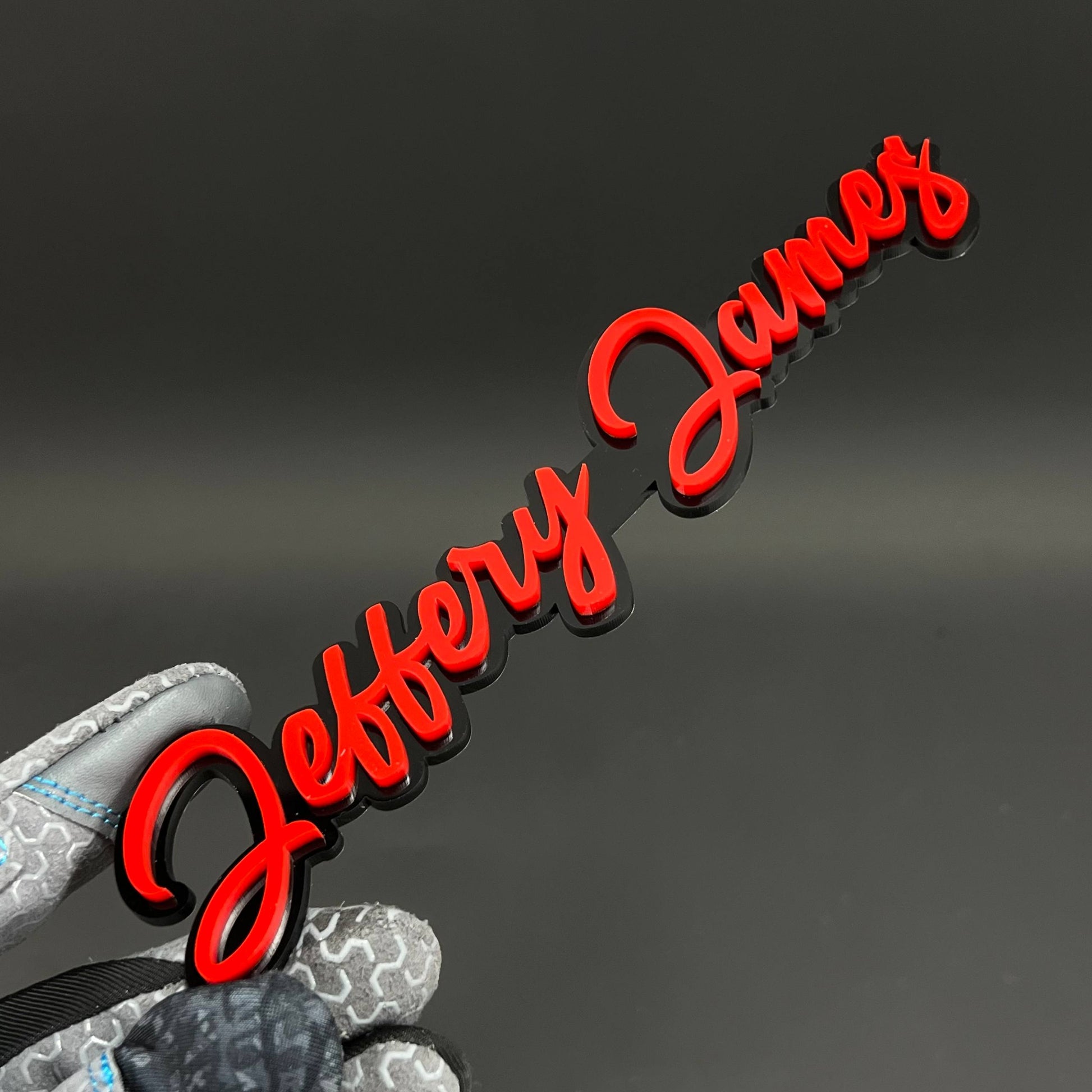 1PC Jeffery James 3D Acrylic Badge - Car Truck Emblem Fender Sticker