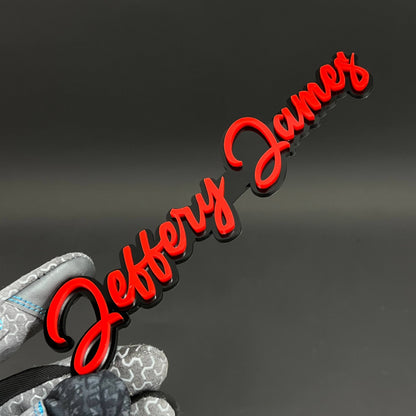 1PC Jeffery James 3D Acrylic Badge - Car Truck Emblem Fender Sticker