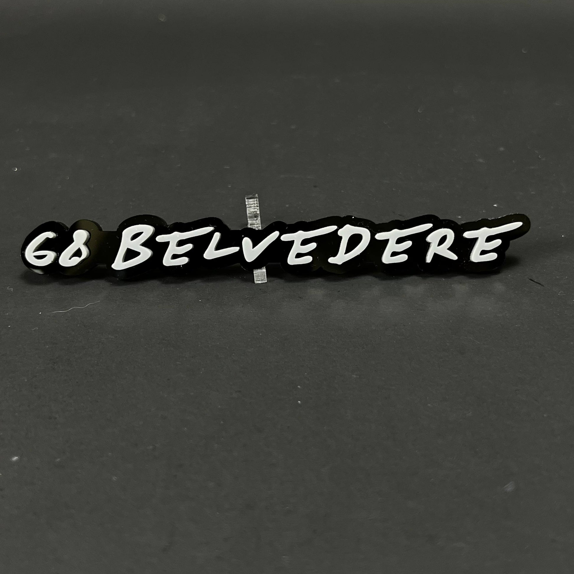 1PC 68 BELVEDERE 3D Acrylic Badge - Car Truck Emblem Fender Sticker