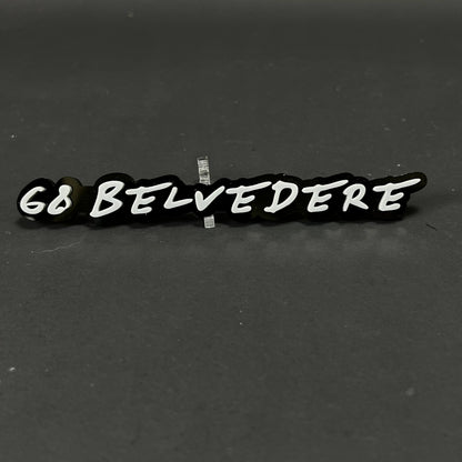 1PC 68 BELVEDERE 3D Acrylic Badge - Car Truck Emblem Fender Sticker