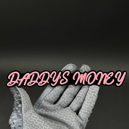 1PC DADDYS MONEY 3D Acrylic Badge - Car Truck Emblem Fender Sticker