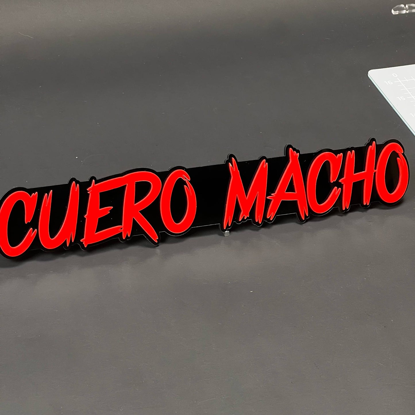 1PC CUERO MACHO 3D Acrylic Badge - Car Truck Emblem Fender Sticker
