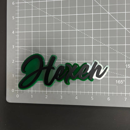1PC Hexen 3D Acrylic Badge - Car Truck Emblem Fender Tailgate Trunk Sticker