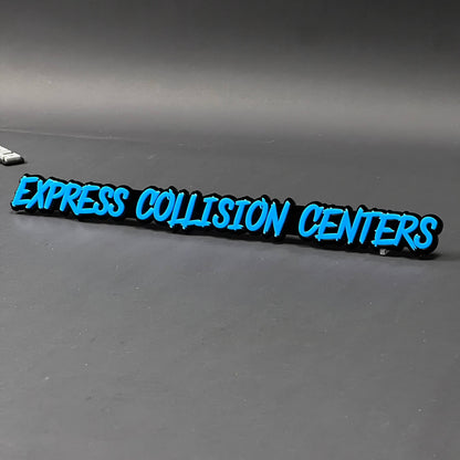 1PC EXPRESS COLLISION CENTERS 3D Acrylic Badge - Car Truck Emblem Fender Sticker