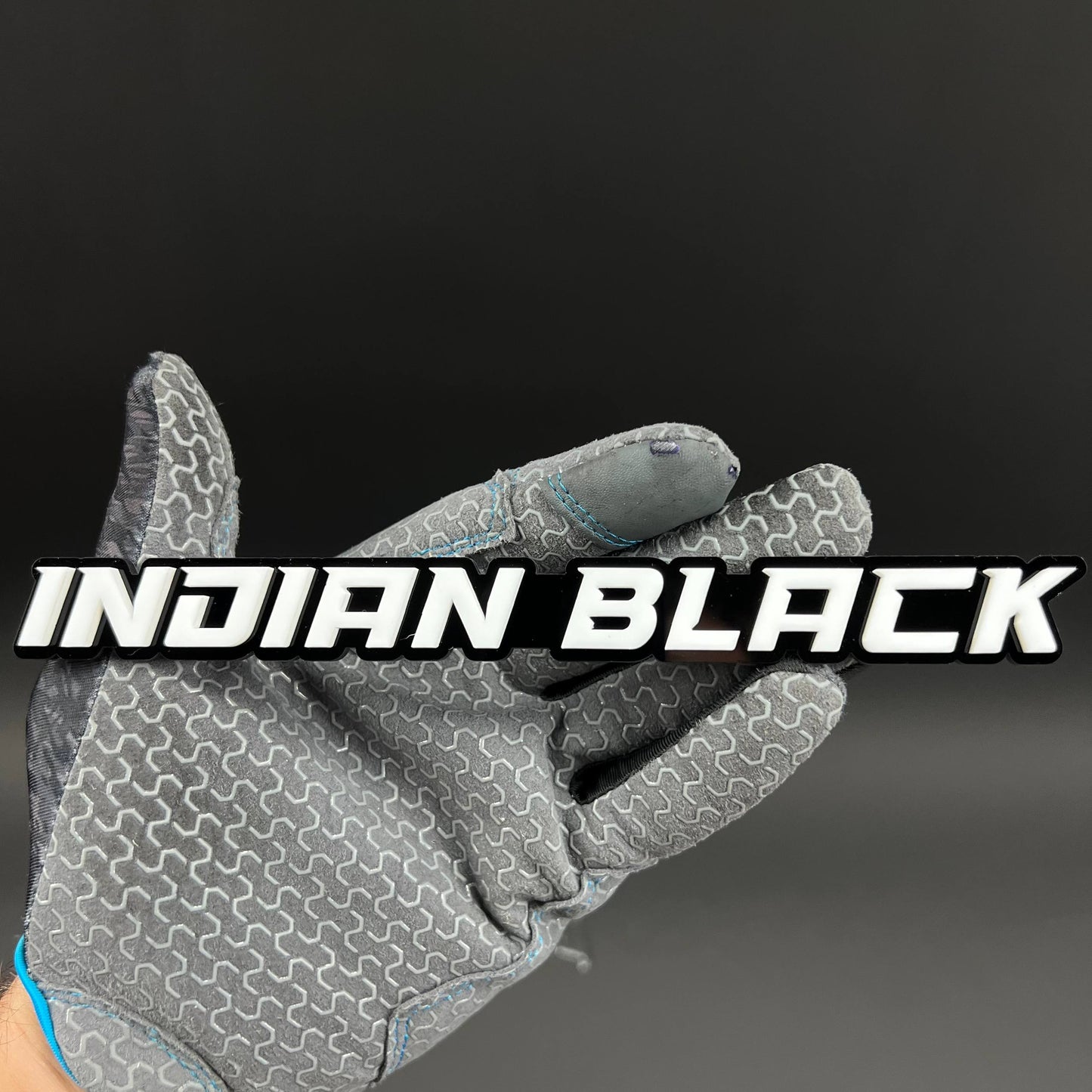 1PC Indian Black 3D Acrylic Badge - Car Truck Emblem Fender Tailgate Trunk Sticker