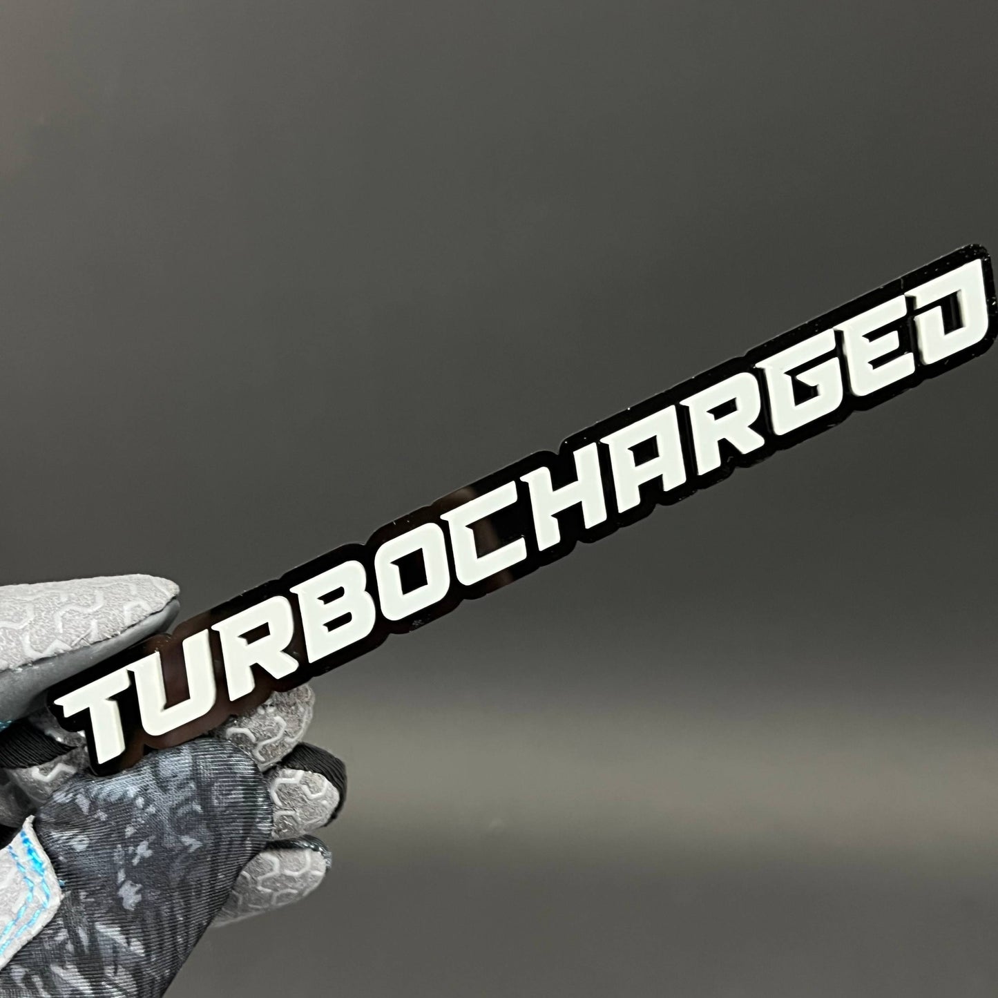 1PC TURBOCHARGED 3D Acrylic Badge - Car Truck Emblem Fender Sticker