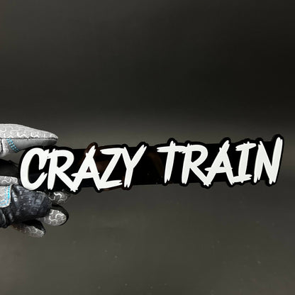 1PC Crazy Train 3D Acrylic Badge - Car Truck Emblem Fender Sticker