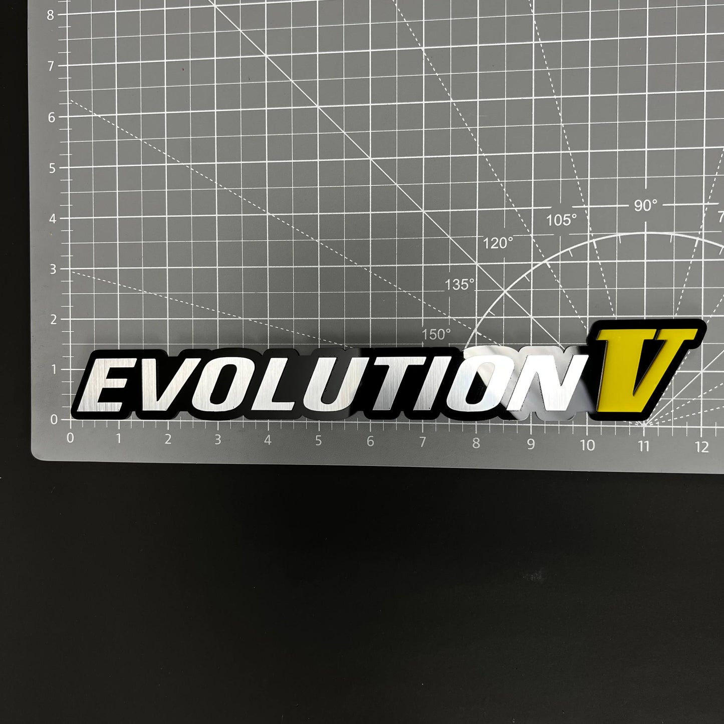 1PC EVOLUTION V 3D Acrylic Badge - Car Truck Emblem Fender Sticker