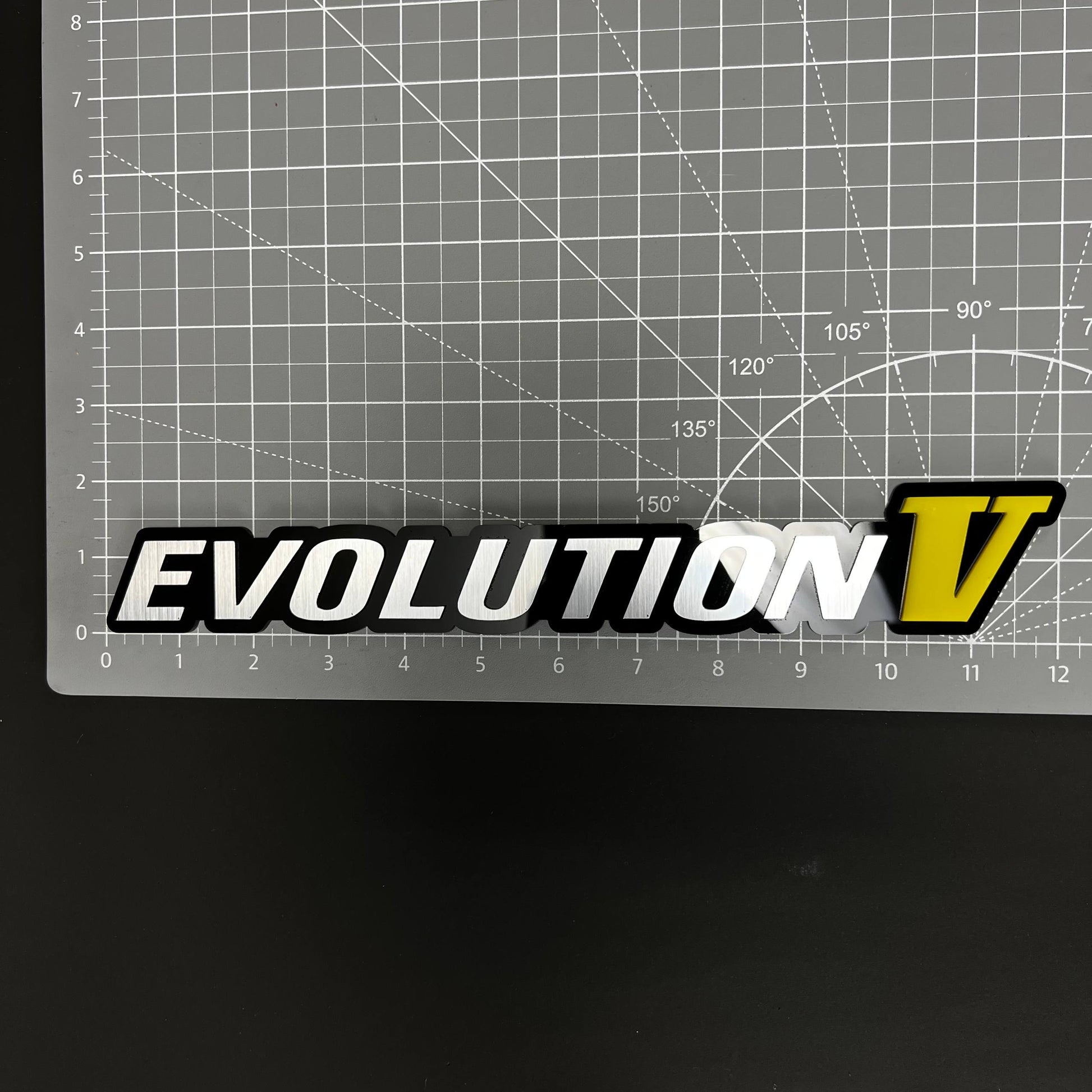 1PC EVOLUTION V 3D Acrylic Badge - Car Truck Emblem Fender Sticker