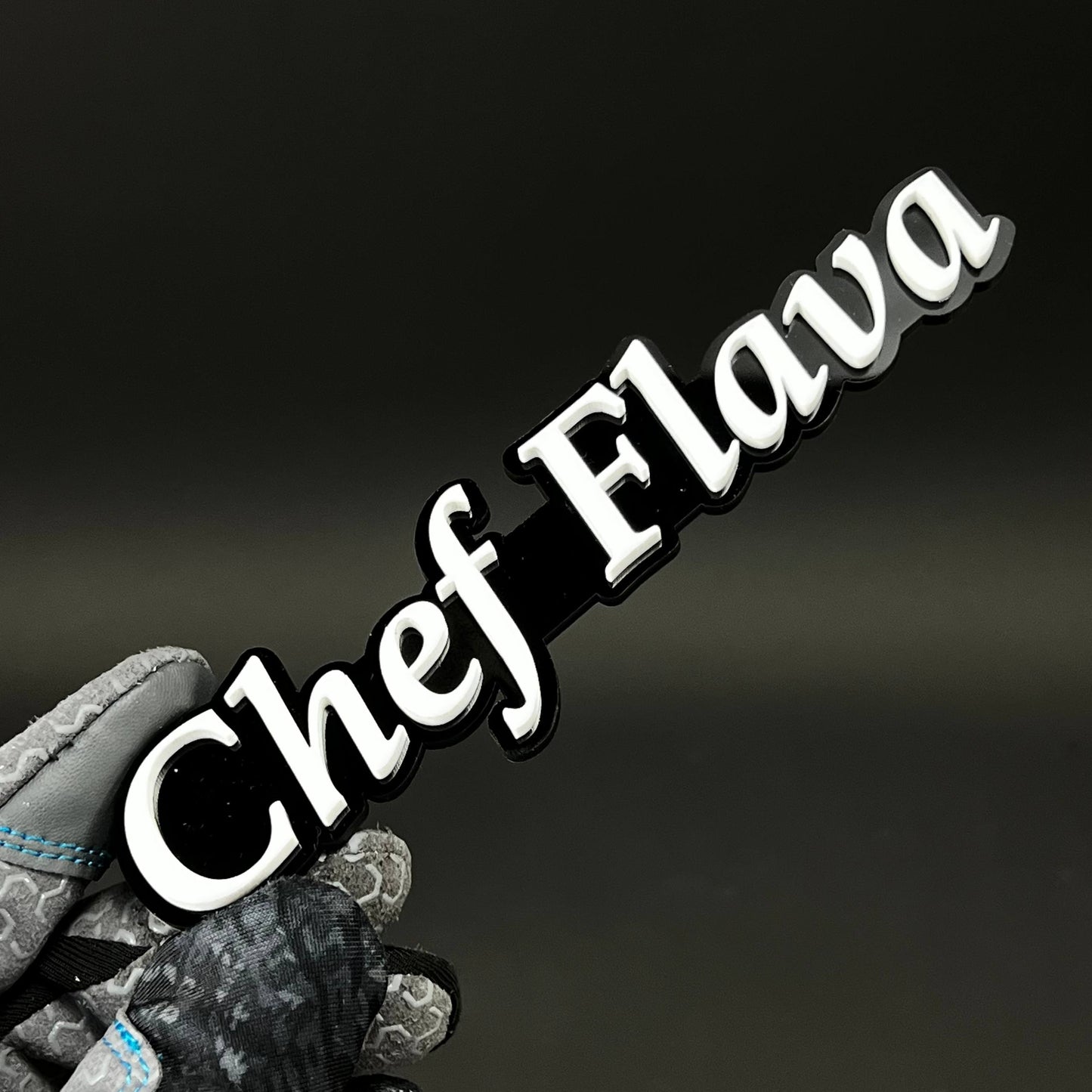 1PC Chef Flava 3D Acrylic Badge - Car Truck Emblem Fender Tailgate Trunk Sticker