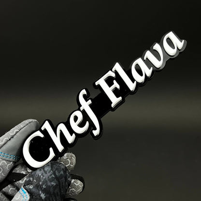 1PC Chef Flava 3D Acrylic Badge - Car Truck Emblem Fender Tailgate Trunk Sticker