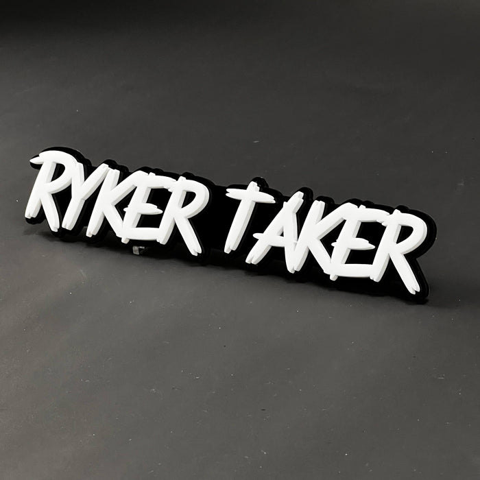 1PC RYKER TAKER 3D Acrylic Badge - Car Truck Emblem Fender Sticker