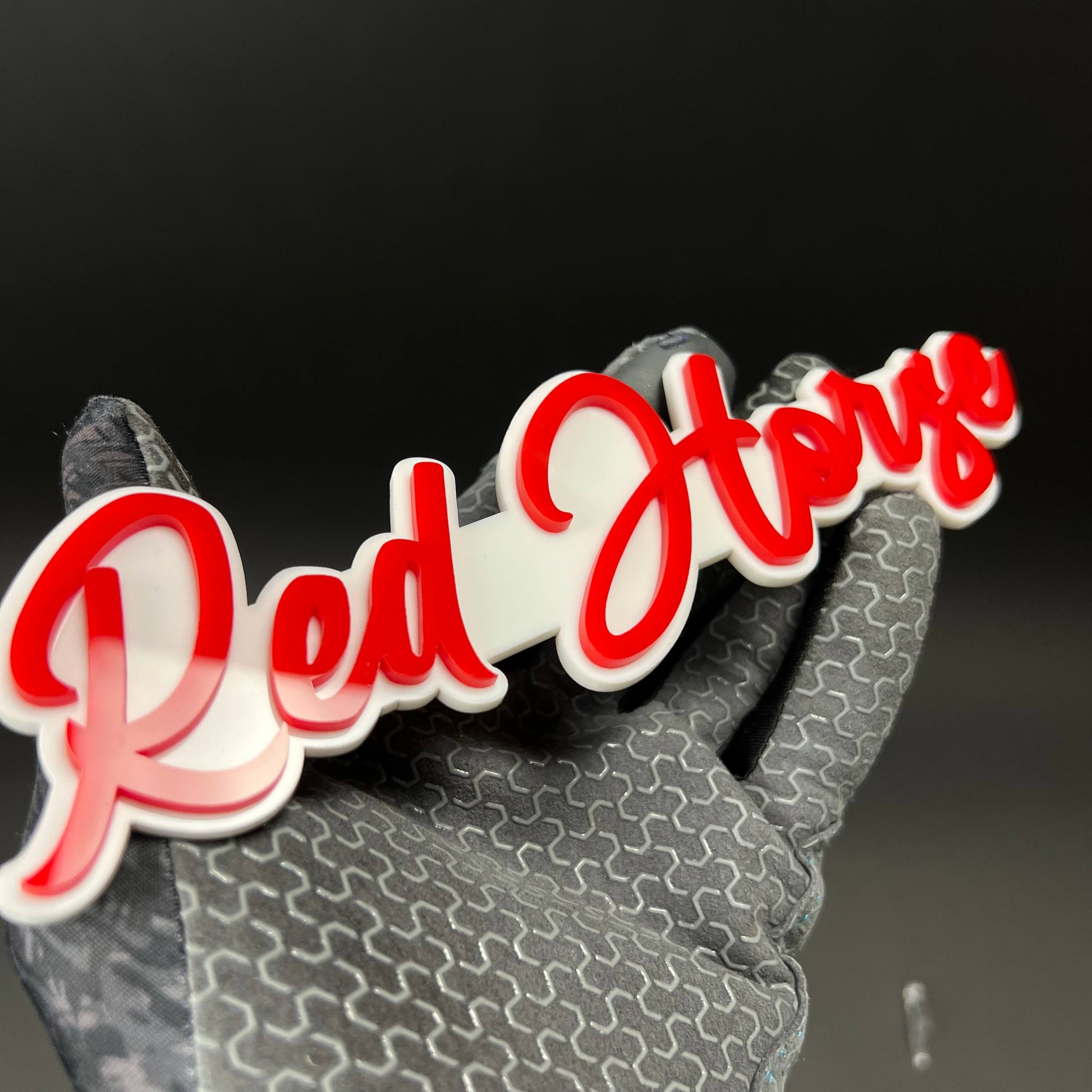 1PC Red Horse 3D Acrylic Badge - Car Truck Emblem Fender Tailgate Trunk Sticker
