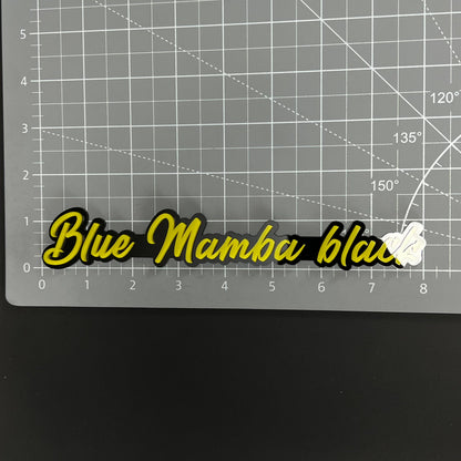 1PC Blue Mamba black 3D Acrylic Badge - Car Truck Emblem Fender Sticker