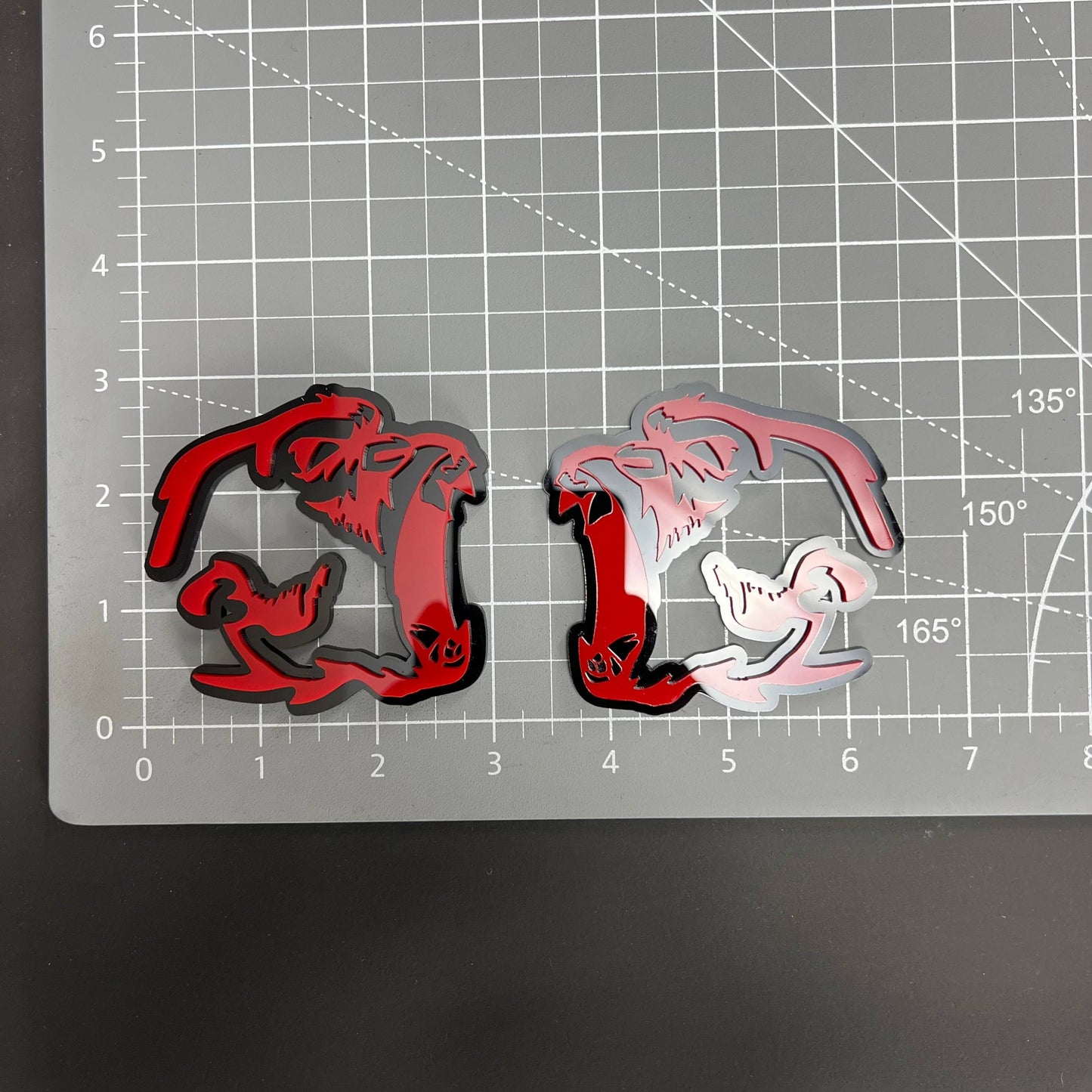 1PC Flexing Gorillas 3D Acrylic Badge - Car Truck Emblem Fender Sticker