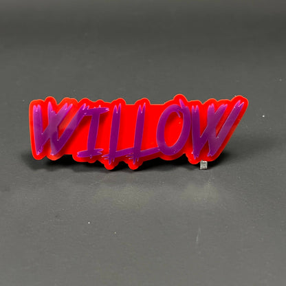1PC WILLOW 3D Acrylic Badge - Car Truck Emblem Fender Tailgate Trunk Sticker