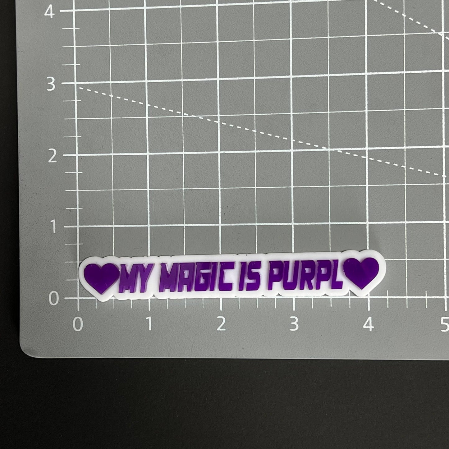 1PC MY MAGIC IS PURPLE 3D Acrylic Badge - Car Truck Emblem Fender Sticker